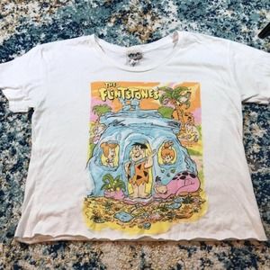 Vintage Flintstones Cropped Tshirt